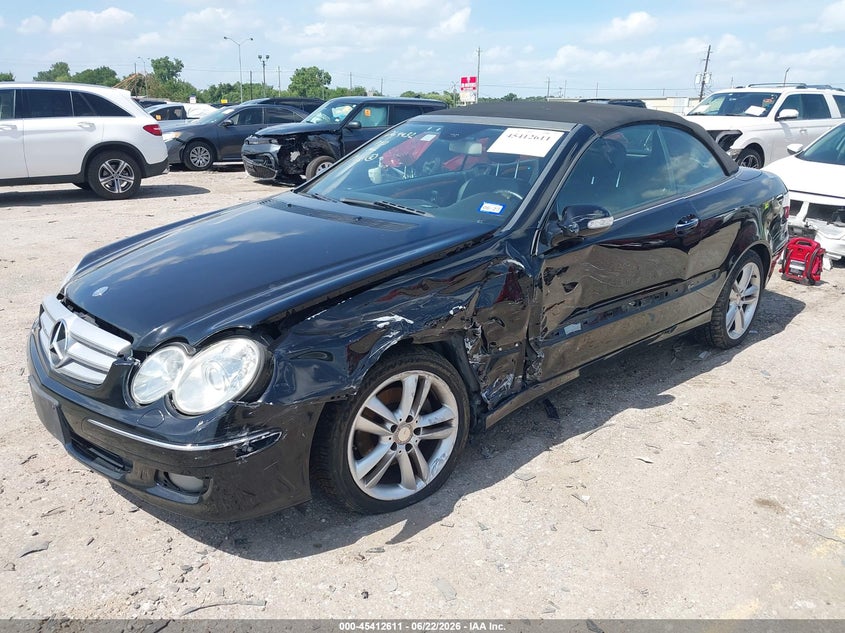 2008 Mercedes-benz Clk-klasse VIN WDBTK56F48T093050 IAAI salvage auction — LEFT SIDE, Original (Texas), sold $525 on 2026-08-12 (photo 2)