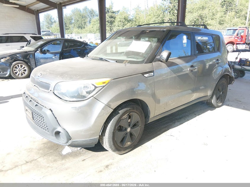 2015 Kia Soul VIN KNDJN2A28F7123482 IAAI salvage auction — FRONT & REAR, Bill Of Sale (Washington), sold $725 on 2026-07-22 (photo 2)