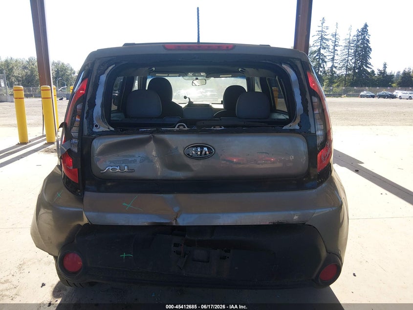 2015 Kia Soul VIN KNDJN2A28F7123482 IAAI salvage auction — FRONT & REAR, Bill Of Sale (Washington), sold $725 on 2026-07-22 (photo 6)