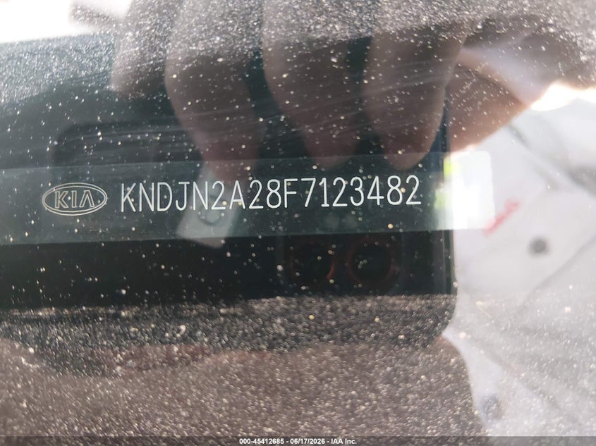 2015 Kia Soul VIN KNDJN2A28F7123482 IAAI salvage auction — FRONT & REAR, Bill Of Sale (Washington), sold $725 on 2026-07-22 (photo 9)