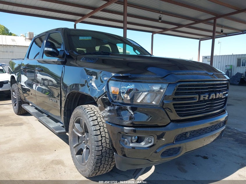2021 Ram 1500 VIN 1C6SRFFT7MN679820 IAAI salvage auction — RIGHT FRONT, Salvage (California), sold $12,200 on 2026-07-30 (photo 1)