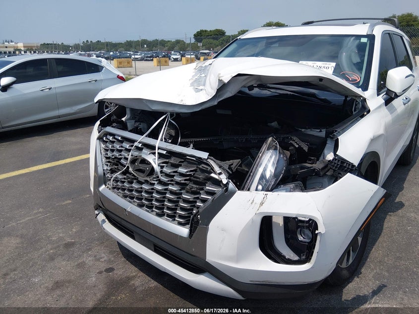 2021 Hyundai Palisade VIN KM8R24HE0MU191132 IAAI salvage auction — FRONT END, Salvage Title, sold $2,050 on 2026-07-30 (photo 6)