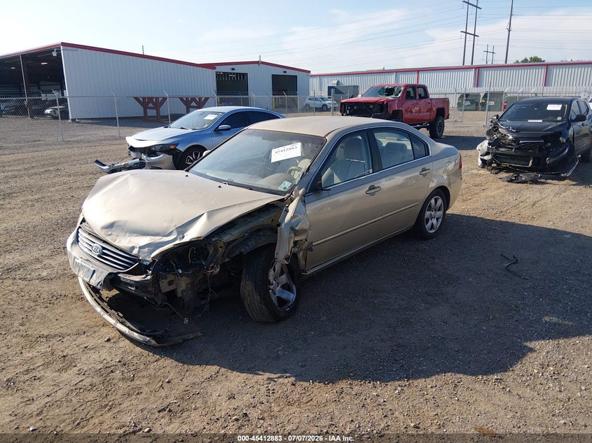 2008 Kia Optima VIN KNAGE123285265530 IAAI salvage auction — LEFT FRONT, Salvage (Louisiana), sold $25 on 2026-07-29 (photo 2)