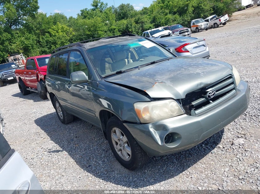 2006 Toyota Highlander VIN JTEDP21A060102404 IAAI salvage auction — FRONT END, Clear (Tennessee), sold $600 on 2026-07-16 (photo 1)