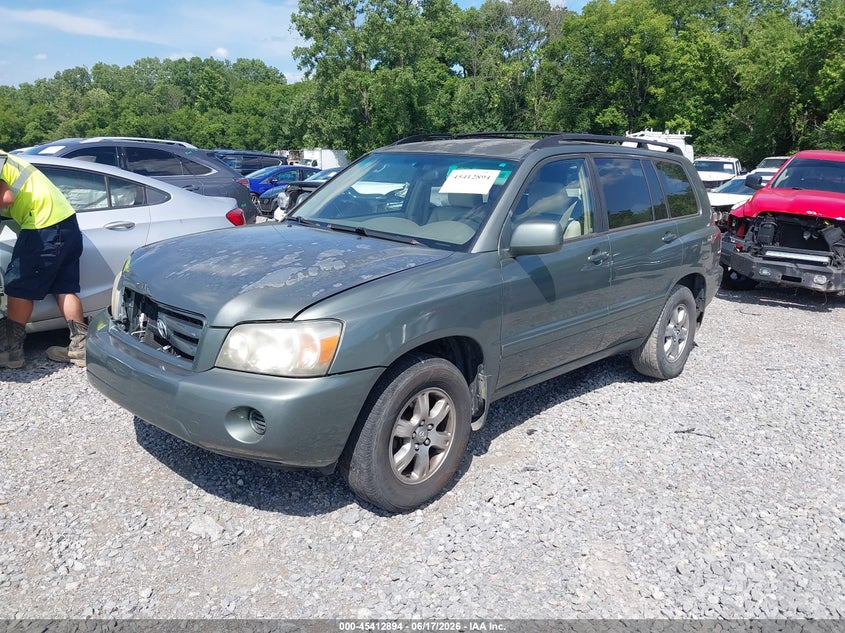 2006 Toyota Highlander VIN JTEDP21A060102404 IAAI salvage auction — FRONT END, Clear (Tennessee), sold $600 on 2026-07-16 (photo 2)
