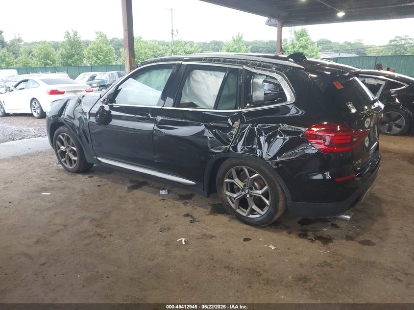 2020 BMW X3 VIN 5UXTY3C0XLLU71299 IAAI salvage auction — ROLLOVER, Salvage Title, sold $2,500 on 2026-07-28 (photo 3)