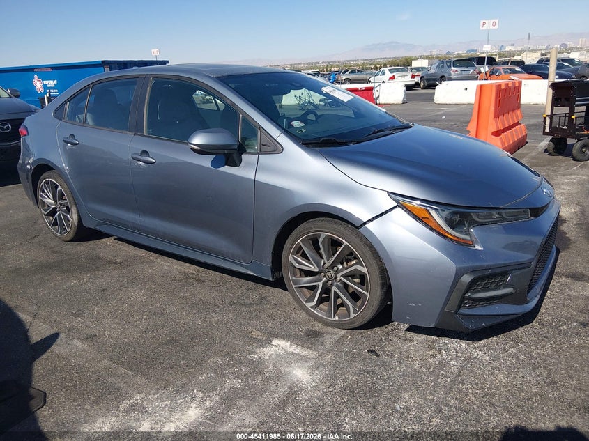 2020 Toyota Corolla VIN 5YFP4RCE8LP057555 IAAI salvage auction — LEFT FRONT, Salvage (California), sold $7,600 on 2026-07-10 (photo 1)