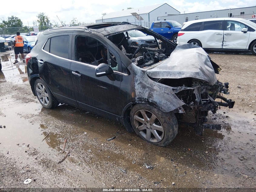 2017 Buick Encore VIN KL4CJHSB7HB193961 IAAI salvage auction — TOTAL BURN, Salvage (Ohio), sold $250 on 2026-07-09 (photo 1)