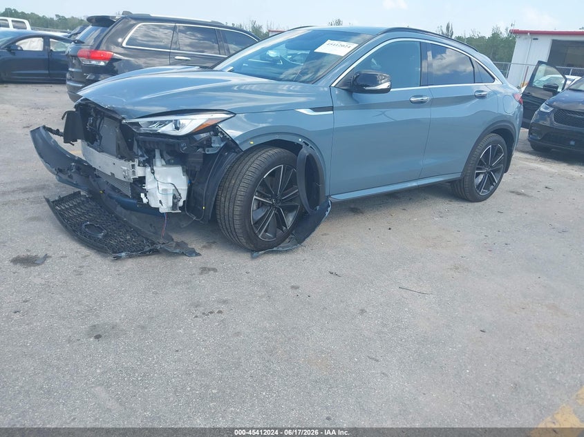 2022 Infiniti Qx55 VIN 3PCAJ5J33NF105227 IAAI salvage auction — FRONT END, Salvage Title, sold $10,200 on 2026-07-27 (photo 2)