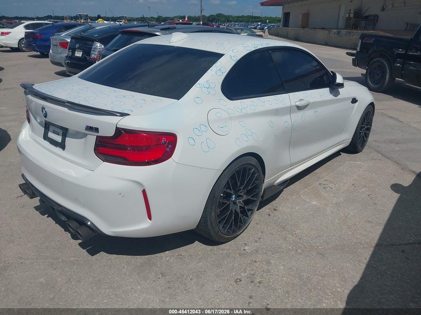 2019 BMW M2 VIN WBS2U7C54K7D01860 IAAI salvage auction — HAIL, Clear (Arizona), sold $18,450 on 2026-07-29 (photo 4)