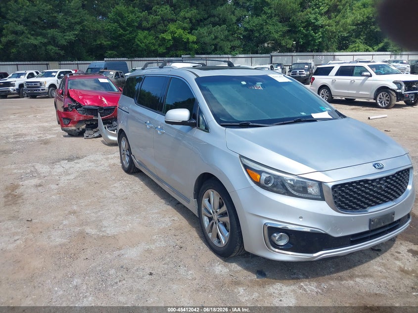 2016 Kia SEDONA VIN KNDME5C13G6123917 IAAI salvage auction — NORMAL WEAR, Original (Texas), sold $1,700 on 2026-07-09 (photo 1)