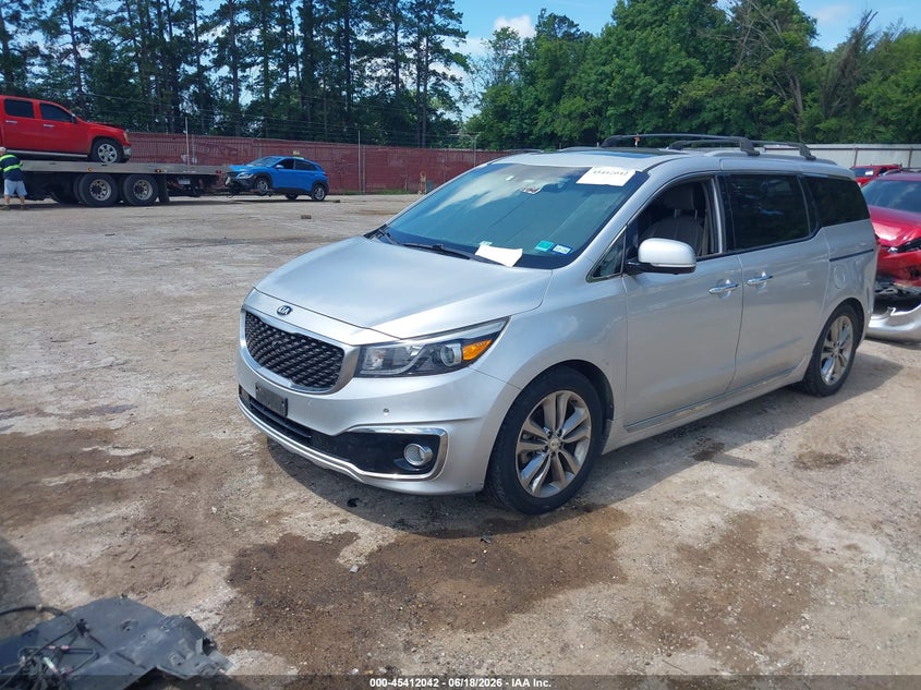 2016 Kia SEDONA VIN KNDME5C13G6123917 IAAI salvage auction — NORMAL WEAR, Original (Texas), sold $1,700 on 2026-07-09 (photo 2)