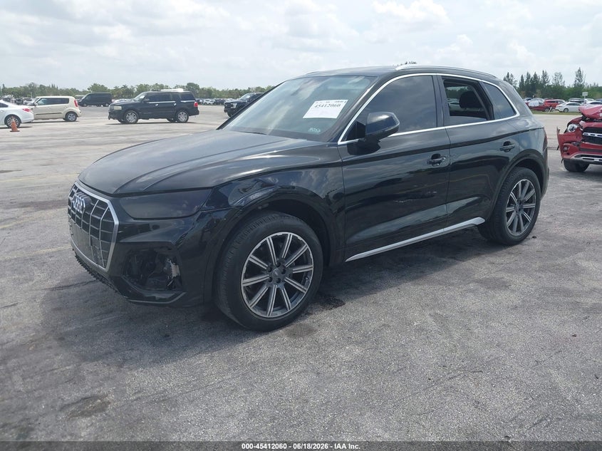 2023 Audi Q5 VIN WA1ABAFY8P2001147 IAAI salvage auction — FRONT END, Rebuildable (Florida), sold $10,100 on 2026-07-30 (photo 2)