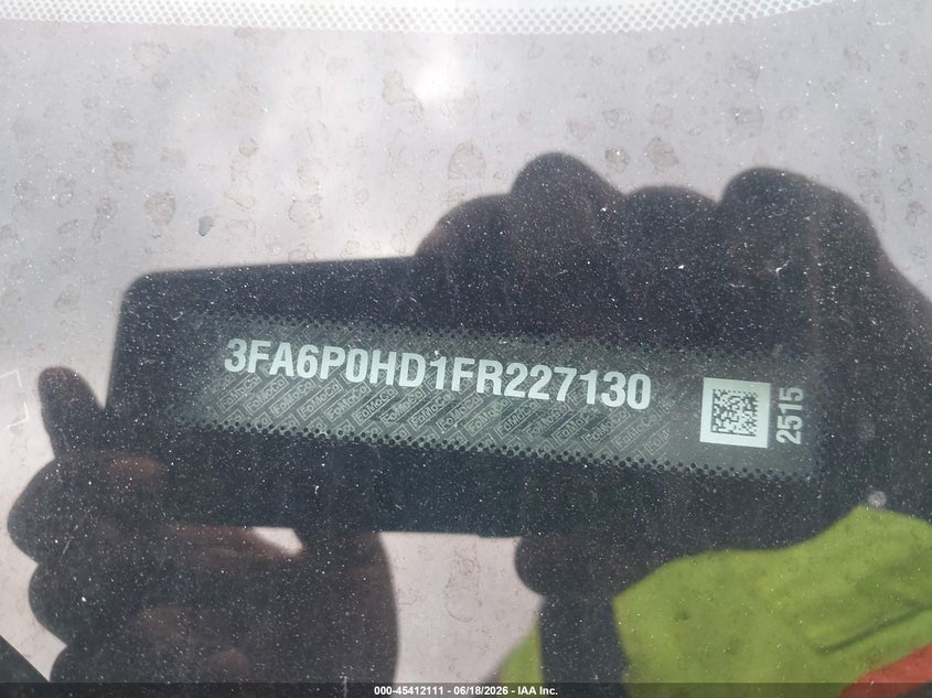 2015 Ford Fusion VIN 3FA6P0HD1FR227130 IAAI salvage auction — NORMAL WEAR, Clear (Georgia), sold $825 on 2026-07-21 (photo 9)