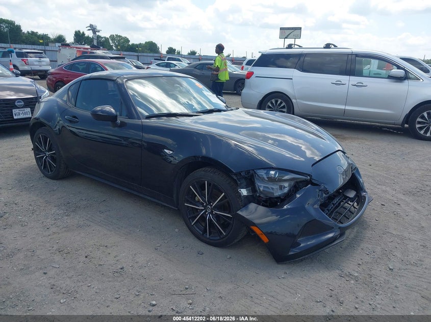 2025 Mazda Mx-5 VIN JM1NDAM76S0652468 IAAI salvage auction — FRONT END, Enterprise Vehicles Clear Only (Texas), sold $16,725 on 2026-07-08 (photo 1)