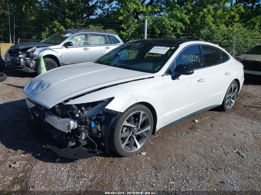 2021 Hyundai Sonata VIN 5NPEJ4J26MH124972 IAAI salvage auction — FRONT END, Salvage (Indiana), sold $5,500 on 2026-08-01 (photo 2)