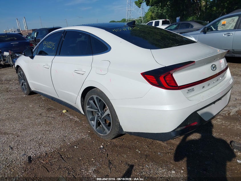 2021 Hyundai Sonata VIN 5NPEJ4J26MH124972 IAAI salvage auction — FRONT END, Salvage (Indiana), sold $5,500 on 2026-08-01 (photo 3)