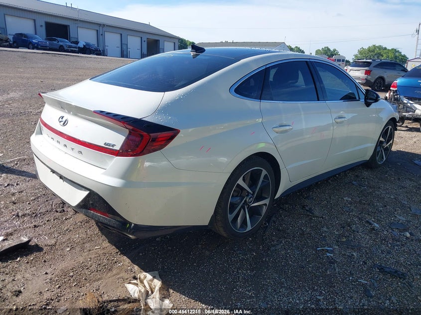 2021 Hyundai Sonata VIN 5NPEJ4J26MH124972 IAAI salvage auction — FRONT END, Salvage (Indiana), sold $5,500 on 2026-08-01 (photo 4)