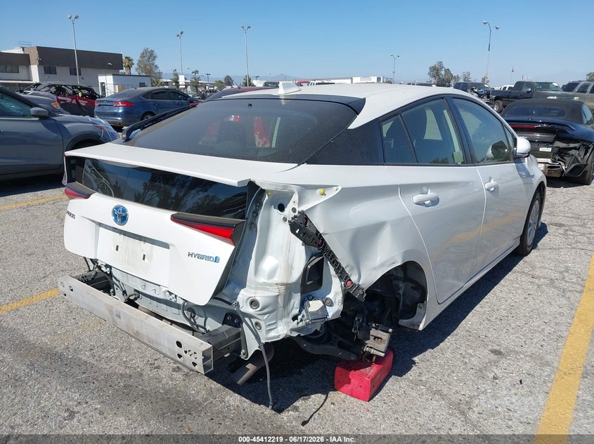 2021 Toyota Prius VIN JTDKAMFU2M3134732 IAAI salvage auction — REAR END, Salvage Title, sold $5,000 on 2026-07-14 (photo 4)