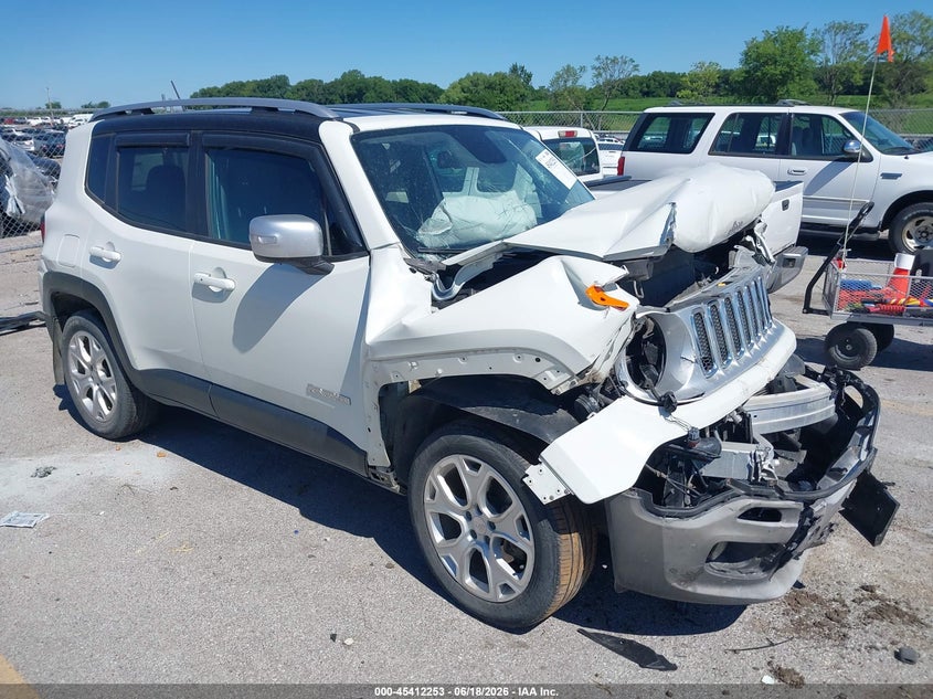 2016 Jeep Renegade VIN ZACCJBDT5GPC74244 IAAI salvage auction — FRONT END, Salvage (Iowa), sold $25 on 2026-07-28 (photo 1)