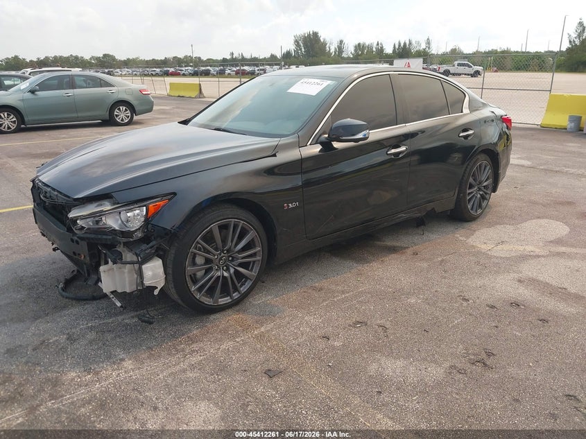 2017 Infiniti Q50 VIN JN1EV7AR0HM841319 IAAI salvage auction — NORMAL WEAR, Salvage (Florida), sold $1,000 on 2026-07-16 (photo 2)