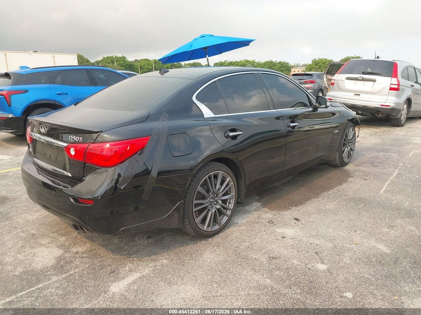 2017 Infiniti Q50 VIN JN1EV7AR0HM841319 IAAI salvage auction — NORMAL WEAR, Salvage (Florida), sold $1,000 on 2026-07-16 (photo 4)