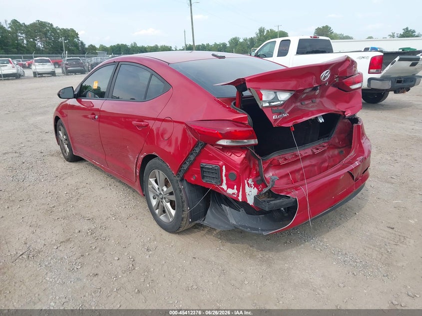 2017 Hyundai Elantra VIN KMHD84LF3HU142523 IAAI salvage auction — REAR END, Clear (Virginia), sold $775 on 2026-07-24 (photo 3)