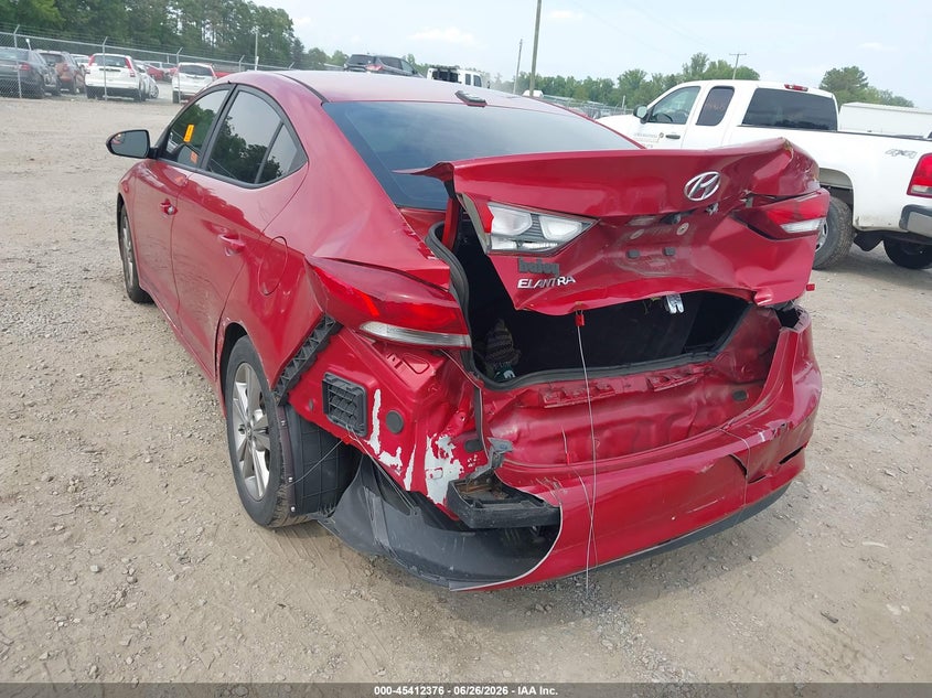 2017 Hyundai Elantra VIN KMHD84LF3HU142523 IAAI salvage auction — REAR END, Clear (Virginia), sold $775 on 2026-07-24 (photo 6)