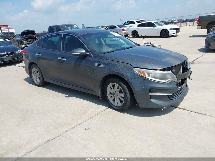 2016 Kia Optima VIN KNAGT4L36G5092261 IAAI salvage auction — NORMAL WEAR, Original (Texas), sold $975 on 2026-07-24 (photo 1)