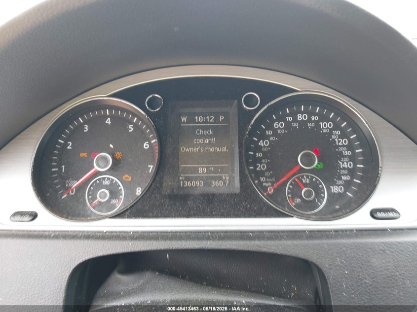 2016 Volkswagen Passat cc VIN WVWBP7AN6GE504170 IAAI salvage auction — FRONT END, Salvage (North Carolina), sold $700 on 2026-07-20 (photo 7)
