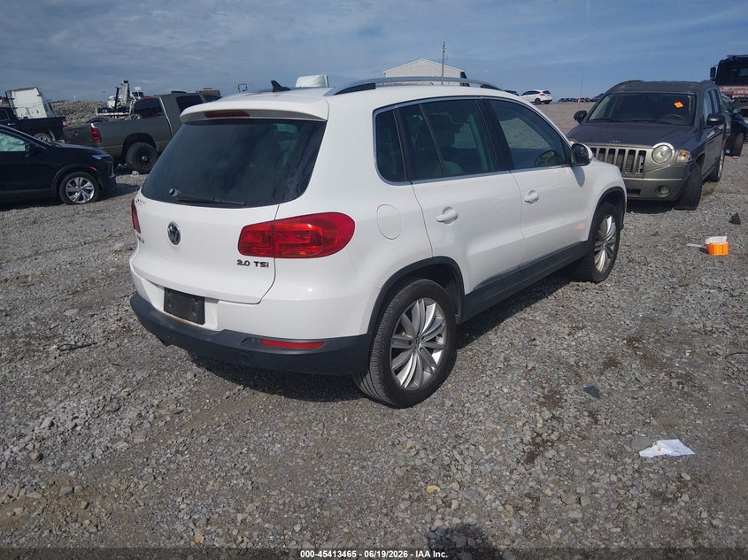 2013 Volkswagen Tiguan VIN WVGAV3AX7DW577738 IAAI salvage auction — NORMAL WEAR, Clear (Tennessee), sold $1,350 on 2026-07-16 (photo 4)