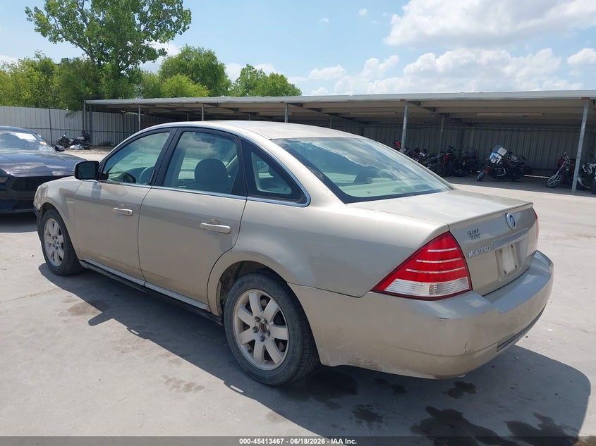 2006 Mercury Montego VIN 1MEFM40176G615433 IAAI salvage auction — HAIL, Salvage (Texas), sold $300 on 2026-07-10 (photo 3)