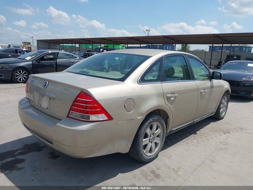 2006 Mercury Montego VIN 1MEFM40176G615433 IAAI salvage auction — HAIL, Salvage (Texas), sold $300 on 2026-07-10 (photo 4)