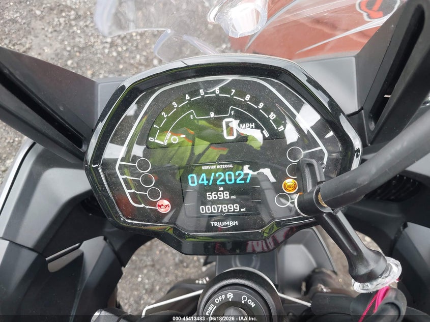 2022 Triumph motorcycle Tiger VIN SMTL20UL2NTBB4339 IAAI salvage auction — FRONT END, Salvage (New Jersey), sold $875 on 2026-09-22 (photo 7)