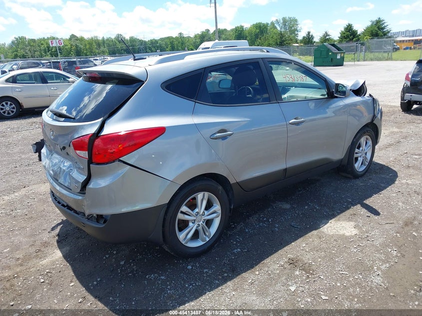 2013 Hyundai Tucson VIN KM8JUCAC0DU729287 IAAI salvage auction — FRONT & REAR, Salvage Title, sold $1,100 on 2026-07-09 (photo 4)
