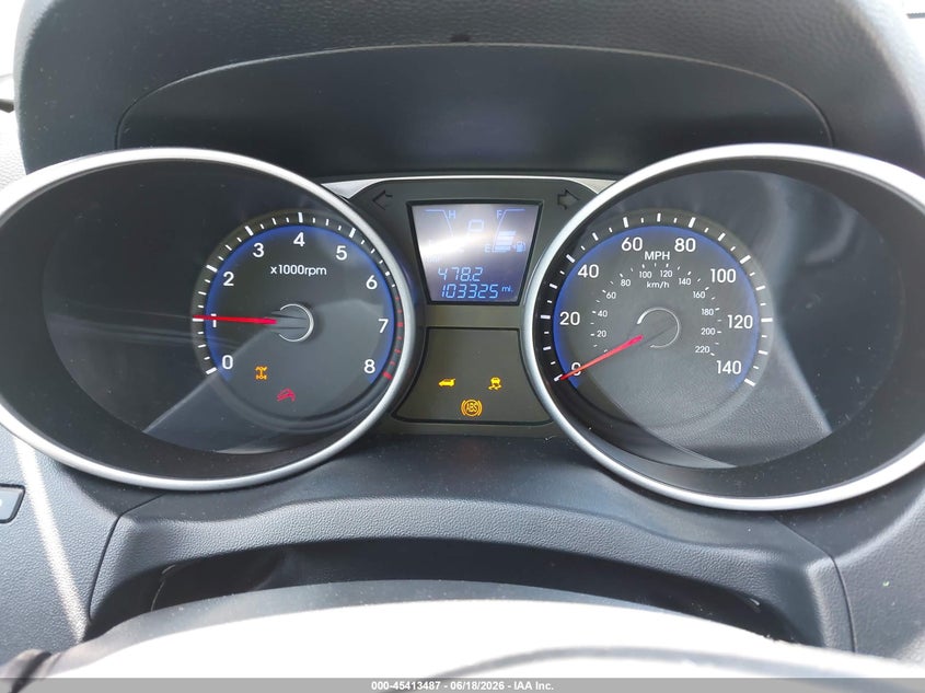 2013 Hyundai Tucson VIN KM8JUCAC0DU729287 IAAI salvage auction — FRONT & REAR, Salvage Title, sold $1,100 on 2026-07-09 (photo 7)