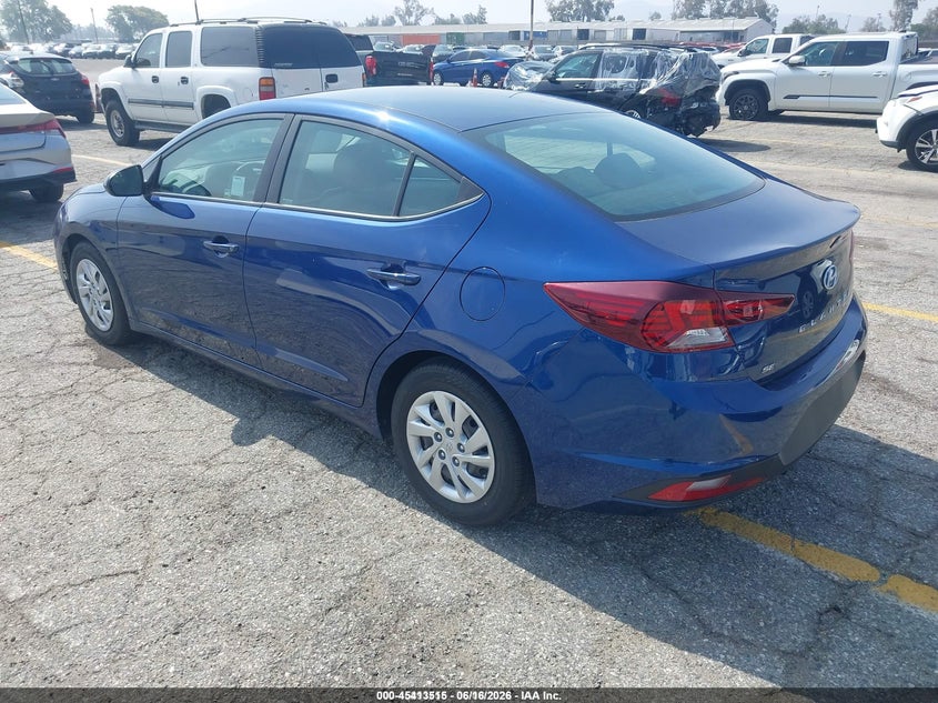 2020 Hyundai Elantra VIN 5NPD74LF8LH616346 IAAI salvage auction — NORMAL WEAR, SF97 (California), sold $7,100 on 2026-07-29 (photo 3)