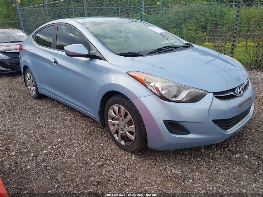 2013 Hyundai Elantra VIN KMHDH4AE6DU539700 IAAI salvage auction — NORMAL WEAR, Clear (Montana), sold $475 on 2026-07-29 (photo 1)