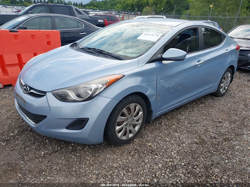 2013 Hyundai Elantra VIN KMHDH4AE6DU539700 IAAI salvage auction — NORMAL WEAR, Clear (Montana), sold $475 on 2026-07-29 (photo 2)