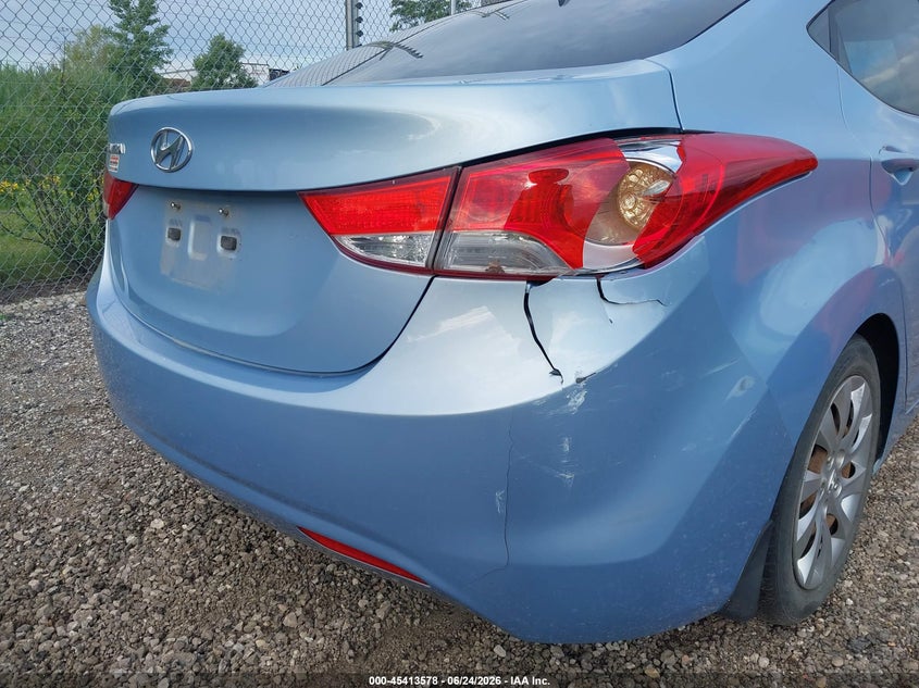 2013 Hyundai Elantra VIN KMHDH4AE6DU539700 IAAI salvage auction — NORMAL WEAR, Clear (Montana), sold $475 on 2026-07-29 (photo 6)