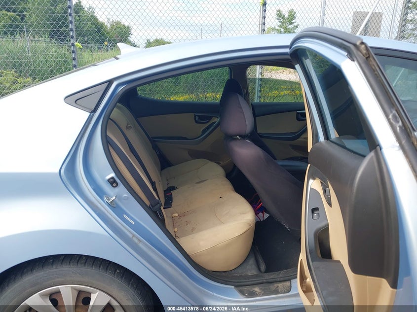 2013 Hyundai Elantra VIN KMHDH4AE6DU539700 IAAI salvage auction — NORMAL WEAR, Clear (Montana), sold $475 on 2026-07-29 (photo 8)