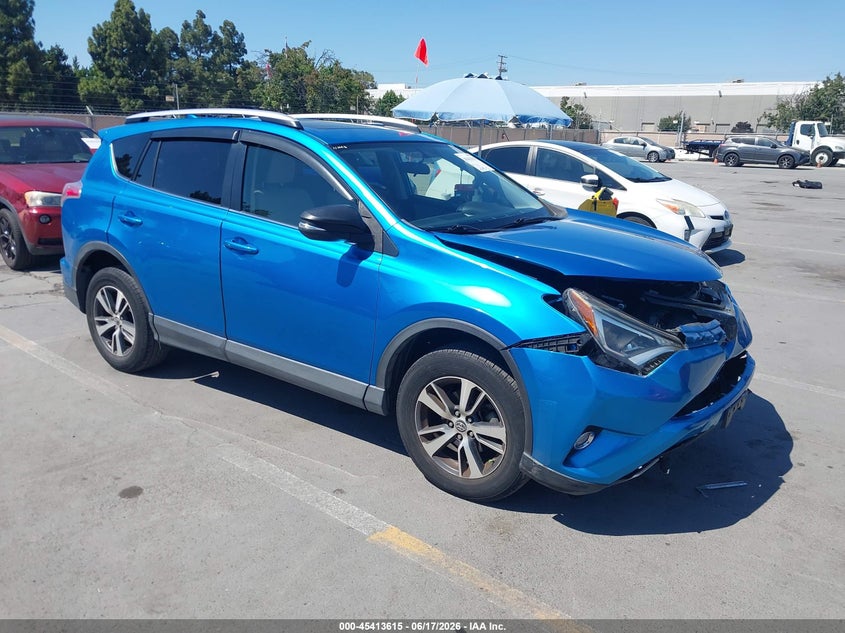 2016 Toyota VIN JTMWFREV9GD092052 IAAI salvage auction — FRONT END, Salvage (California), sold $6,225 on 2026-07-13 (photo 1)