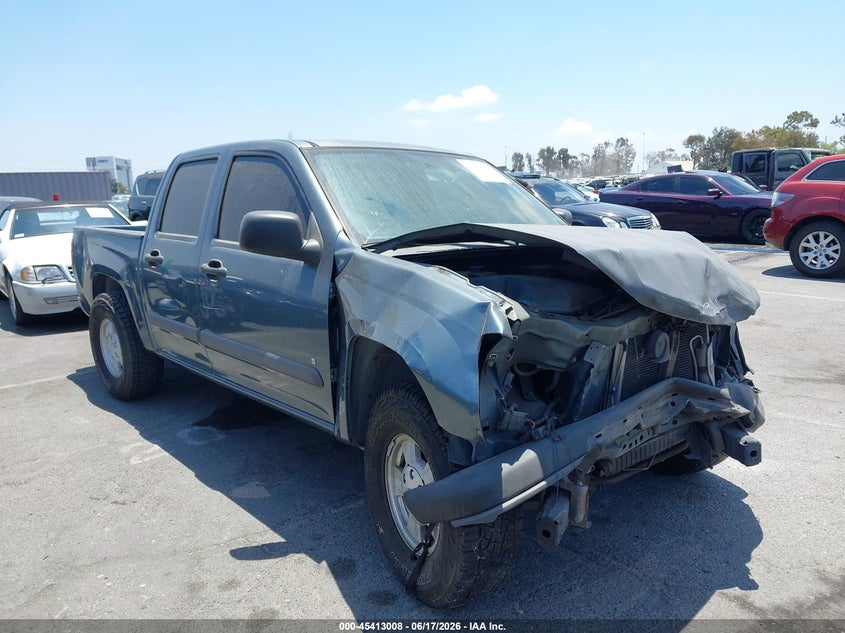 2007 Chevrolet Colorado VIN 1GCCS13E678197305 IAAI salvage auction — FRONT END, Salvage (California), sold $950 on 2026-07-09 (photo 1)