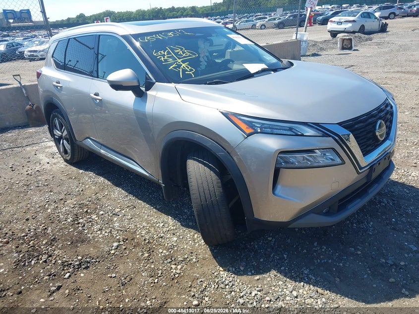 2021 Nissan Rogue VIN JN8AT3CB4MW236958 IAAI salvage auction — FRONT END, Wait Title, sold $75 on 2026-07-28 (photo 1)