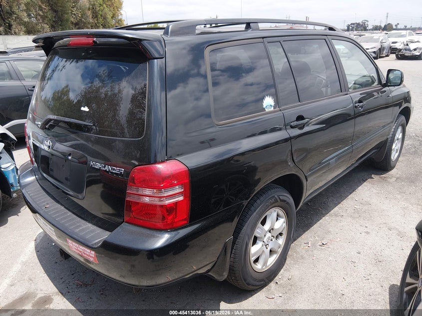 2003 Toyota Highlander VIN JTEGF21A830091132 IAAI salvage auction — NORMAL WEAR, Clear - Dealer Only (California), sold $550 on 2026-07-09 (photo 4)