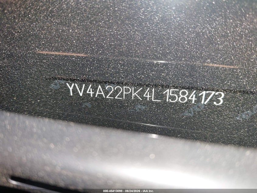 2020 Volvo Xc90 VIN YV4A22PK4L1584173 IAAI salvage auction — REAR END, Clear (Michigan), sold $9,100 on 2026-07-21 (photo 9)