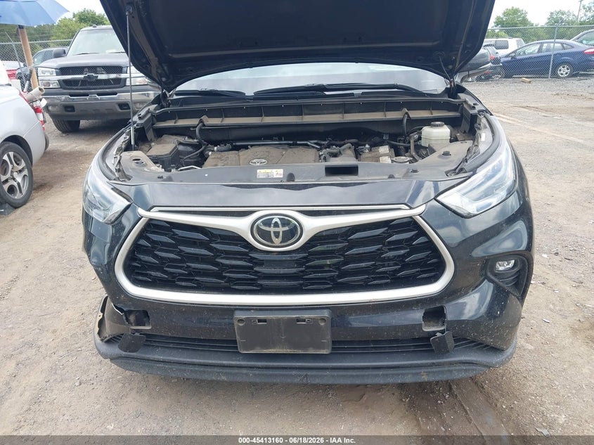 2022 Toyota Highlander VIN 5TDBZRBHXNS166102 IAAI salvage auction — RIGHT FRONT, Salvage (Virginia), sold $10,100 on 2026-07-10 (photo 6)