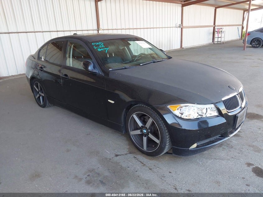 2006 BMW 3 series VIN WBAVB13546PT26667 IAAI salvage auction — FRONT & REAR, Salvage (California), sold $425 on 2026-07-18 (photo 1)