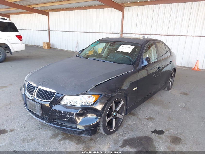 2006 BMW 3 series VIN WBAVB13546PT26667 IAAI salvage auction — FRONT & REAR, Salvage (California), sold $425 on 2026-07-18 (photo 6)
