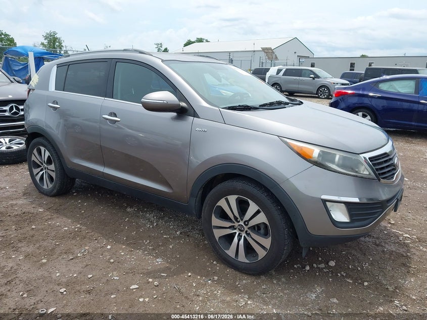 2013 Kia Sportage VIN KNDPCCA23D7463349 IAAI salvage auction — REAR END, Salvage Title, sold $1,450 on 2026-07-16 (photo 1)